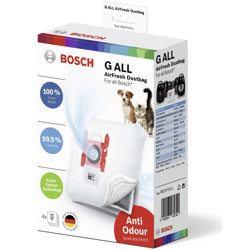 Bosch BBZAFGALL AirFresh Staubsaugerbeutel (4 Stk.)